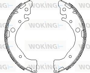 Woking Z4587.00 - Brake Shoe, Drum brakes autospares.lv