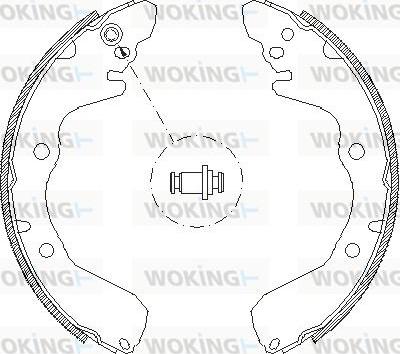 Woking Z4645.00 - Brake Shoe, Drum brakes autospares.lv