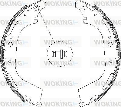 Woking Z4650.00 - Brake Shoe, Drum brakes autospares.lv