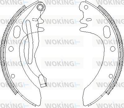 Woking Z4605.00 - Brake Shoe, Drum brakes autospares.lv