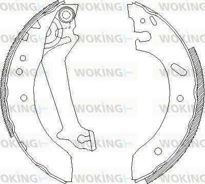 Woking Z4670.00 - Brake Shoe, Drum brakes autospares.lv