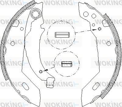 Woking Z4095.00 - Brake Shoe, Drum brakes autospares.lv