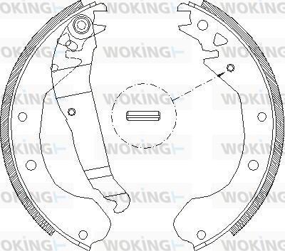 Woking Z4090.00 - Brake Shoe, Drum brakes autospares.lv