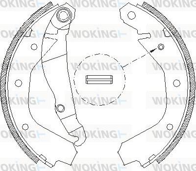 Woking Z4091.00 - Brake Shoe, Drum brakes autospares.lv