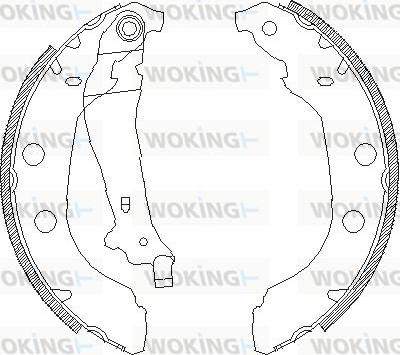 Woking Z4092.00 - Brake Shoe, Drum brakes autospares.lv