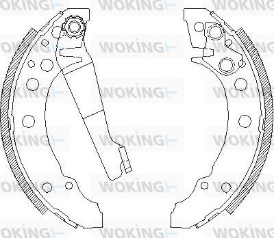 Woking Z4045.00 - Brake Shoe, Drum brakes autospares.lv