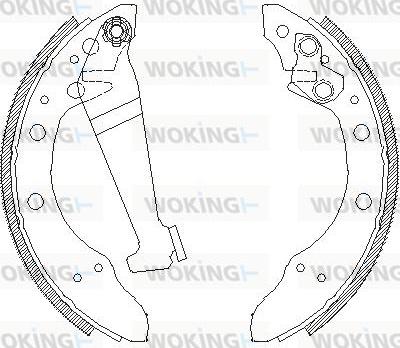 Woking Z4046.00 - Brake Shoe, Drum brakes autospares.lv