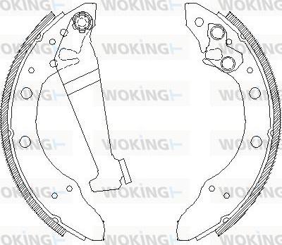 Woking Z4046.01 - Brake Shoe, Drum brakes autospares.lv