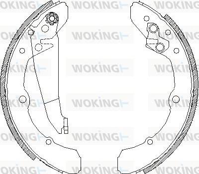 Woking Z4048.00 - Brake Shoe, Drum brakes autospares.lv