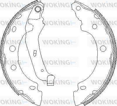 Woking Z4043.00 - Brake Shoe, Drum brakes autospares.lv