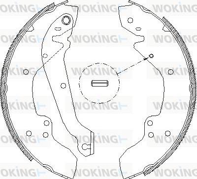 Woking Z4056.00 - Brake Shoe, Drum brakes autospares.lv