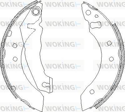 Woking Z4051.00 - Brake Shoe, Drum brakes autospares.lv