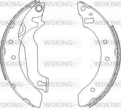 Woking Z4057.00 - Brake Shoe, Drum brakes autospares.lv