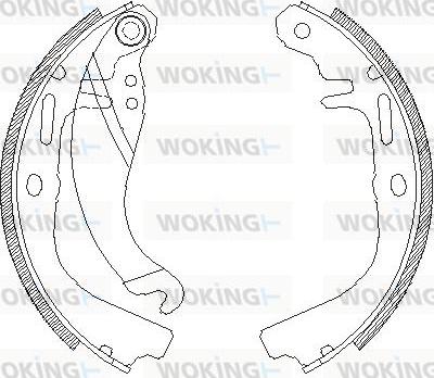 Woking Z4065.00 - Brake Shoe, Drum brakes autospares.lv