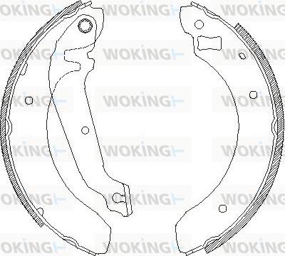 Woking Z4062.00 - Brake Shoe, Drum brakes autospares.lv