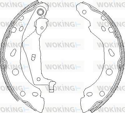 Woking Z4001.00 - Brake Shoe, Drum brakes autospares.lv