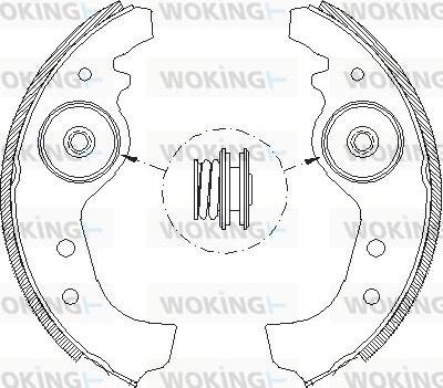 Woking Z4015.01 - Brake Shoe, Drum brakes autospares.lv