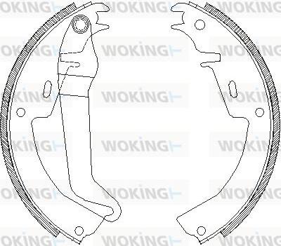 Woking Z4010.00 - Brake Shoe, Drum brakes autospares.lv