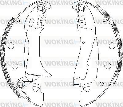 Woking Z4017.00 - Brake Shoe, Drum brakes autospares.lv