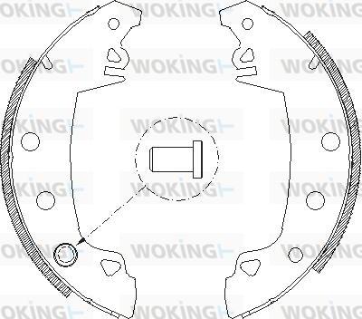 Woking Z4017.01 - Brake Shoe, Drum brakes autospares.lv