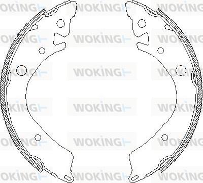 Woking Z4084.00 - Brake Shoe, Drum brakes autospares.lv