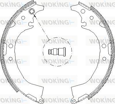 Woking Z4085.00 - Brake Shoe, Drum brakes autospares.lv