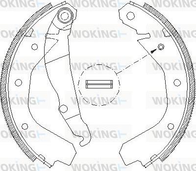 Woking Z4088.00 - Brake Shoe, Drum brakes autospares.lv