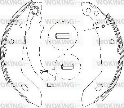 Woking Z4083.00 - Brake Shoe, Drum brakes autospares.lv