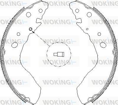 Woking Z4033.00 - Brake Shoe, Drum brakes autospares.lv