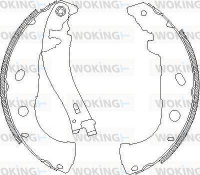 Woking Z4072.00 - Brake Shoe, Drum brakes autospares.lv