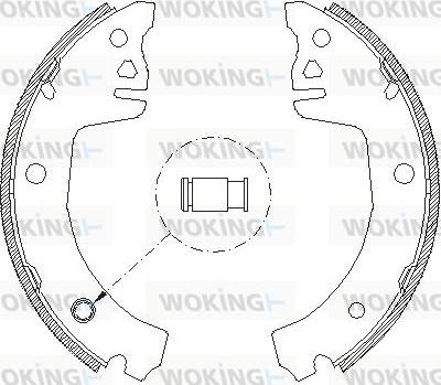 Woking Z4198.00 - Brake Shoe, Drum brakes autospares.lv