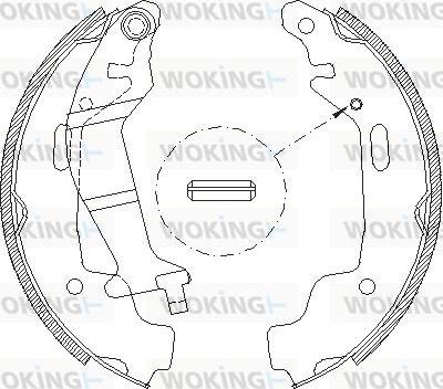 Woking Z4145.00 - Brake Shoe, Drum brakes autospares.lv