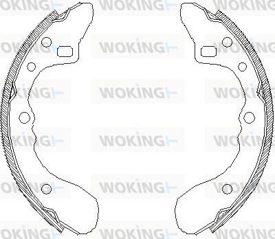 Woking Z4154.00 - Brake Shoe, Drum brakes autospares.lv