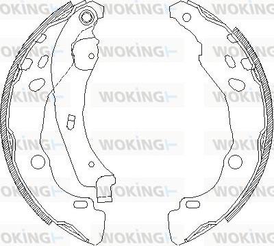 Woking Z4152.00 - Brake Shoe, Drum brakes autospares.lv