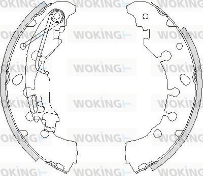 Woking Z4161.00 - Brake Shoe, Drum brakes autospares.lv
