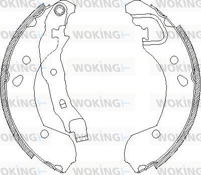 Woking Z4168.00 - Brake Shoe, Drum brakes autospares.lv