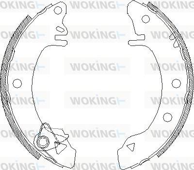 Woking Z4100.00 - Brake Shoe, Drum brakes autospares.lv