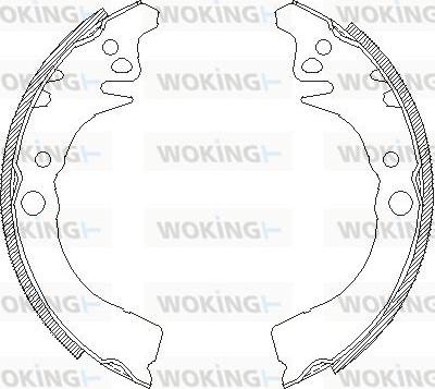 Woking Z4102.00 - Brake Shoe, Drum brakes autospares.lv