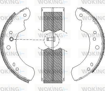 Woking Z4112.00 - Brake Shoe, Drum brakes autospares.lv