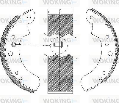 Woking Z4112.01 - Brake Shoe, Drum brakes autospares.lv