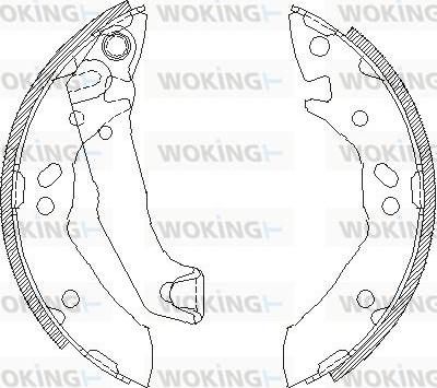 Woking Z4117.01 - Brake Shoe, Drum brakes autospares.lv