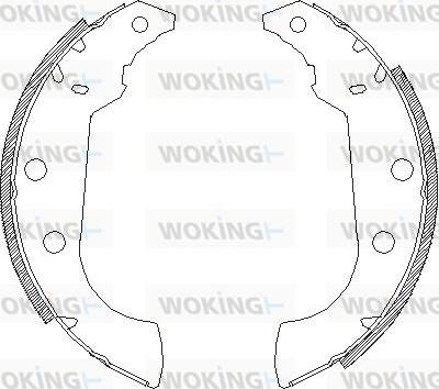 Woking Z4135.00 - Brake Shoe, Drum brakes autospares.lv