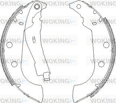 Woking Z4135.01 - Brake Shoe, Drum brakes autospares.lv