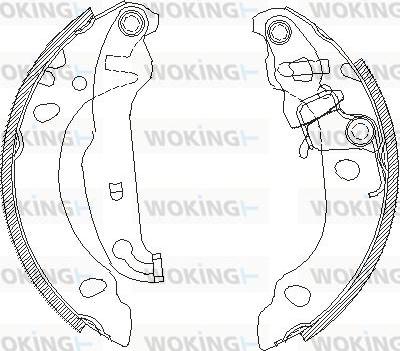 Woking Z4138.00 - Brake Shoe, Drum brakes autospares.lv