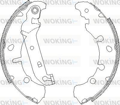 Woking Z4137.00 - Brake Shoe, Drum brakes autospares.lv