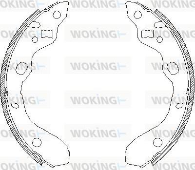 Woking Z4128.00 - Brake Shoe, Drum brakes autospares.lv