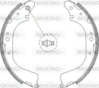 Woking Z4172.01 - Brake Shoe, Drum brakes autospares.lv