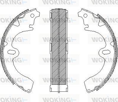 Woking Z4345.00 - Brake Shoe, Drum brakes autospares.lv