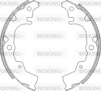 Woking Z4340.00 - Brake Shoe, Drum brakes autospares.lv