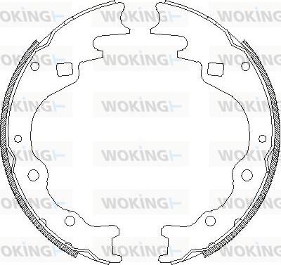 Woking Z4365.00 - Brake Shoe, Drum brakes autospares.lv